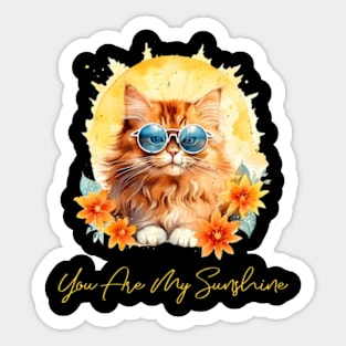 You Are My Sunshine Cat Sticker